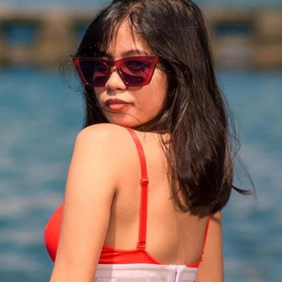 Vintage Square Cat Eye Sunglasses Women Trendy Cateye Sunglasses